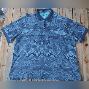 2000's Robert Graham Paisley print polo shirt men's size 4XL